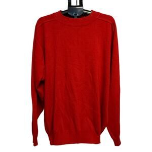 Vintage Obermeyer T-Bird Sweater Mens Long XXL Red Wool Blend Pullover